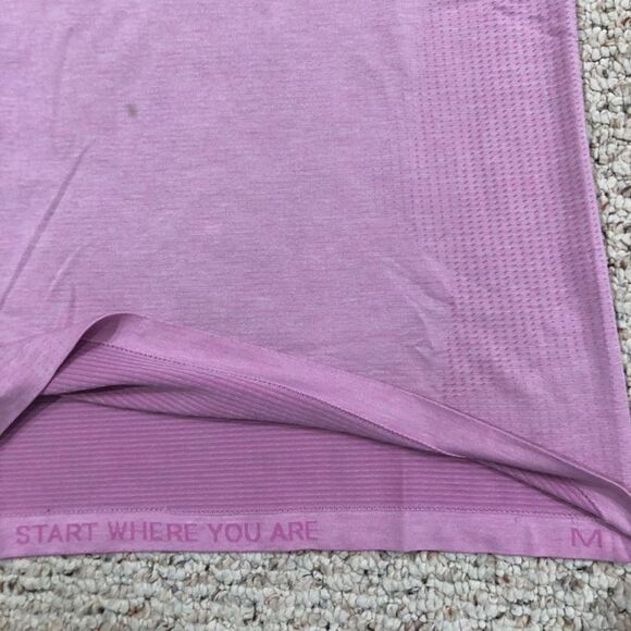 Men's Lululemon Purple Metal Vent Tech Slim Fit Short Sleeve Shirt Size Medium - Picture 4 of 8